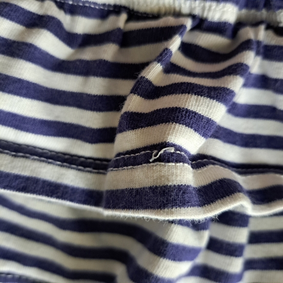 Boden Striped Navy and White Tiered Ruffle Skort - Picture 6 of 10